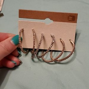 Jewel hoop earrings